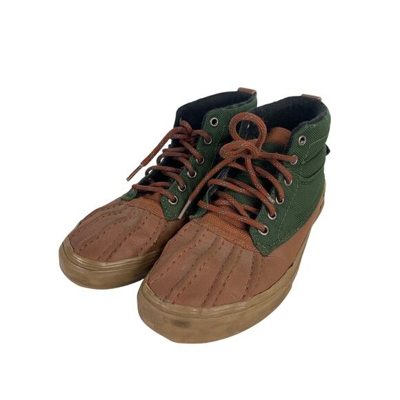 Vans Sk8-Hi MTE Del Pato Kombu Green Tortoise Shell Mens Size 8 Duck Boots - Picture 1 of 9
